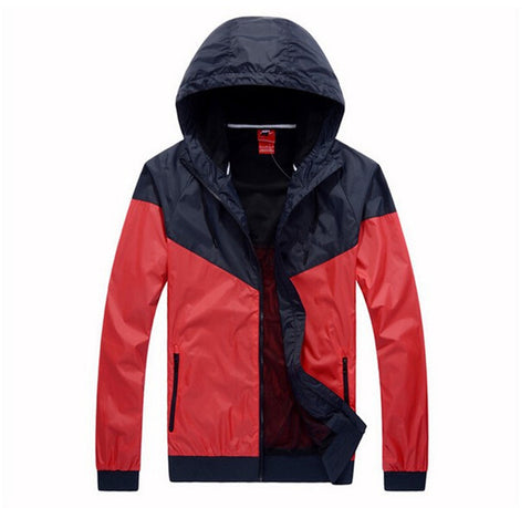 Fashion New Men Women Jacket Spring Autumn Fall Casual Sports Wear Clothing Windbreaker Hooded Zipper Up Coats