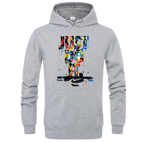 Just Do It Graffiti Printed Mens Casual Designer Hoodies Hooded Sweatshirts Male Female Hip Hop Pullover